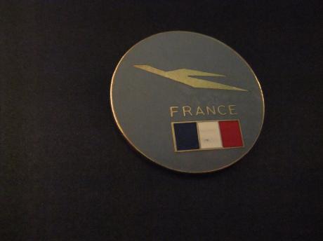 Air France nationale luchtvaartmaatschappij van Frankrijk met Franse vlag